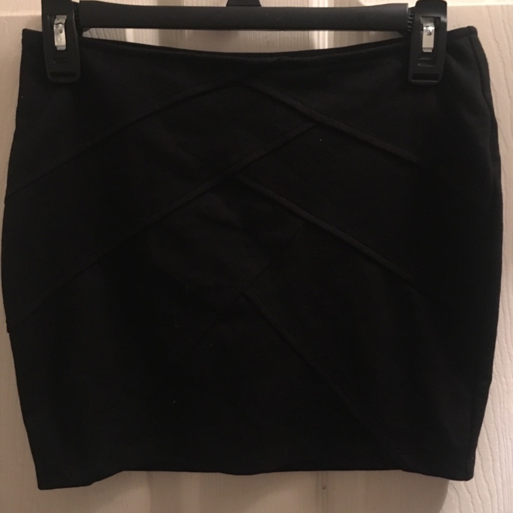 Black Fitted Mini Skirt